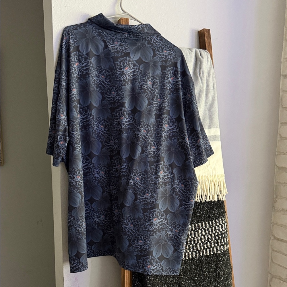 Sunday Swagger  Dark Floral Polo Shirt - Picture 3 of 3